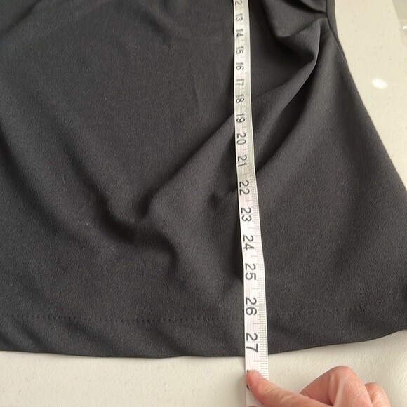 Halston Puckered Long Sleeve Top Black Size Small NWT - Picture 9 of 10